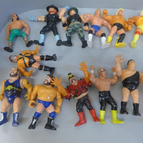 725 - A collection of WWF wrestling figures