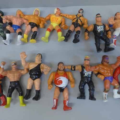 725 - A collection of WWF wrestling figures