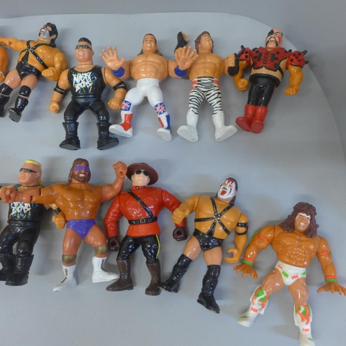 725 - A collection of WWF wrestling figures