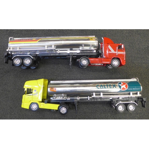 767 - Two New-Ray plastic model oil tankers