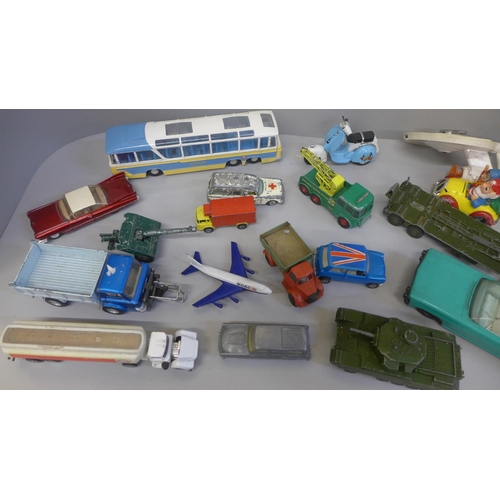 775 - Model vehicles including Dinky Supertoys, Vega Major Luxury Coach, Dinky U.S.S. Enterprise, Dinky ta... 