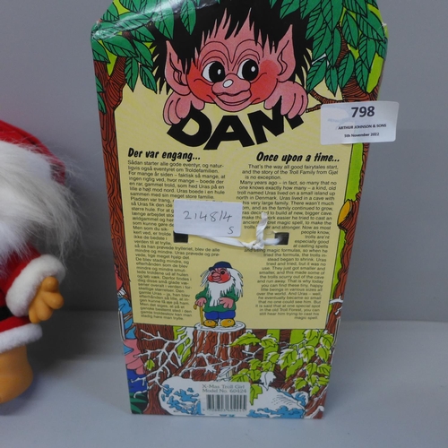 798 - A boxed Dam Christmas Troll girl and one other