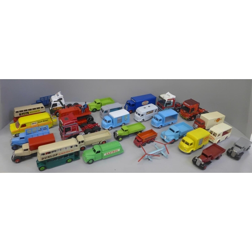 804 - A collection of Corgi and Dinky die-cast model vehicles, some re-sprayed and restored