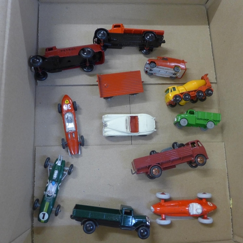 804 - A collection of Corgi and Dinky die-cast model vehicles, some re-sprayed and restored