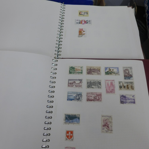 832 - Sixteen Stanley Gibbons and other albums of World stamps, in alphabetical order, some 19th Century i... 