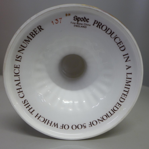 843 - A Spode limited edition chalice, 137/500, commemorating the wedding of Prince Charles and Lady Diana