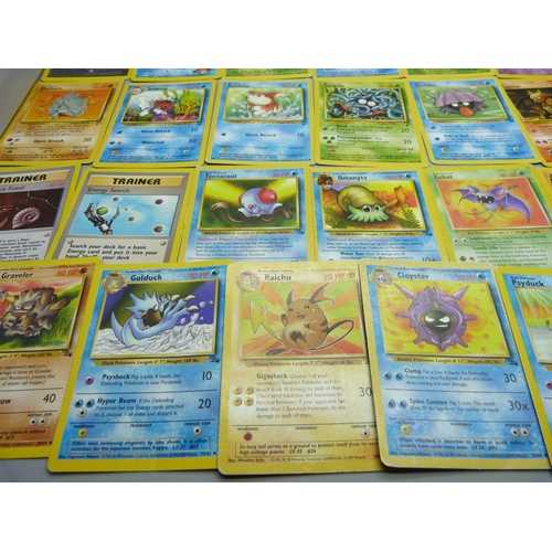 895 - A Collection of 1990's Pokemon cards; 20 Gym Heroes set including Koga's Beedrill holo and Misty's S... 