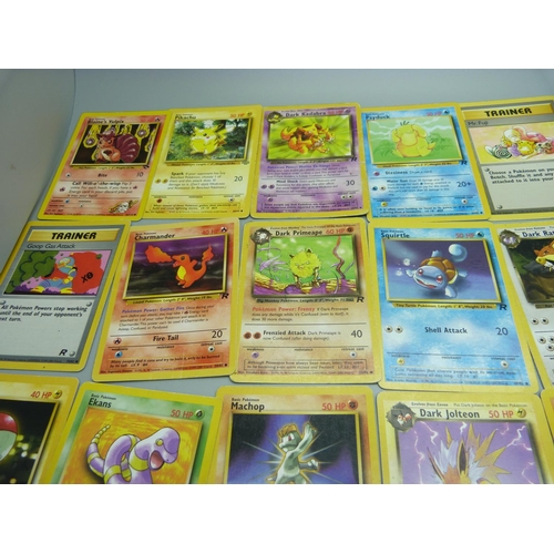 895 - A Collection of 1990's Pokemon cards; 20 Gym Heroes set including Koga's Beedrill holo and Misty's S... 