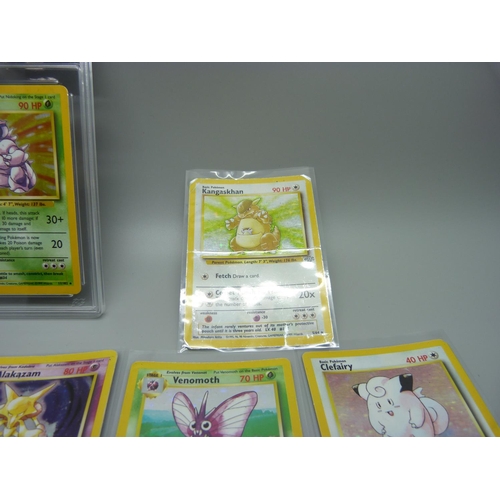 896 - Ten holographic Pokemon cards, one graded 5