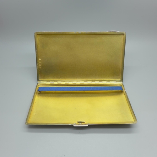 941 - A silver cigarette case, 206g