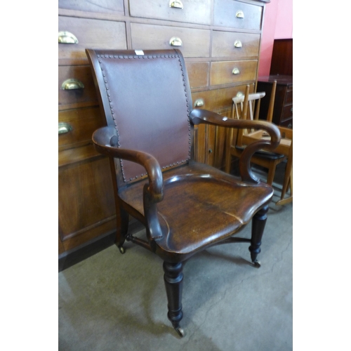 108 - A Victorian mahogany desk chair