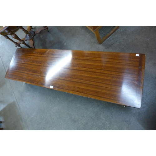 26 - A G-Plan Librenza tola wood and black coffee table