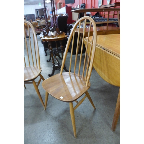 3 - A pair of Ercol Blonde elm and beech Quaker chairs