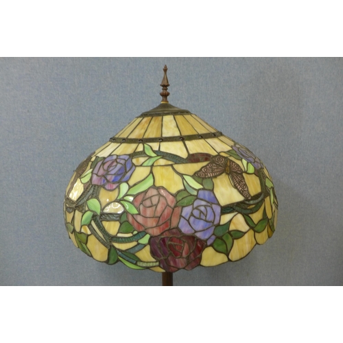 406 - A Tiffany style standard lamp