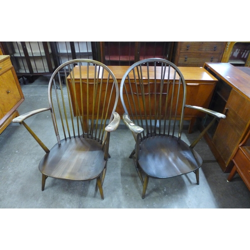 41 - A pair of Ercol Golden Dawn elm and beech armchairs