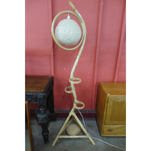 7 - A Daro Ltd. bamboo floor standing lamp/plant stand