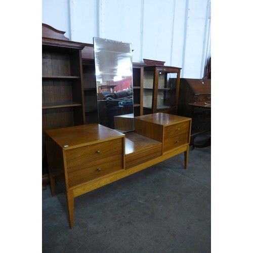 45A - A Uniflex teak and afromosia dressing table