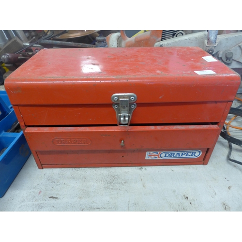 2010 - Red tool box with Vitrex tile cutter