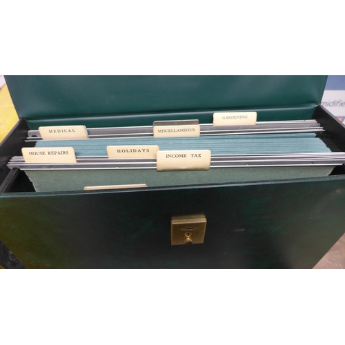 2183 - 2 file boxes and a Custom brand briefcase