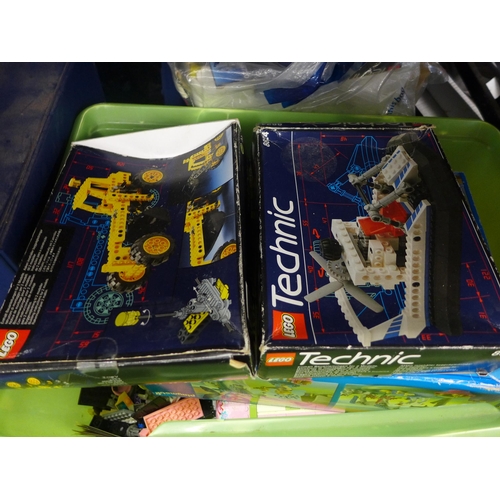 2186 - Two large boxes of Lego with some technical boxed kits