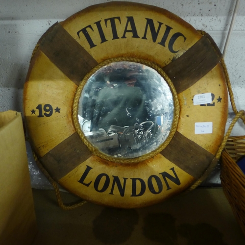 2261 - Titanic lifebuoy with mirror