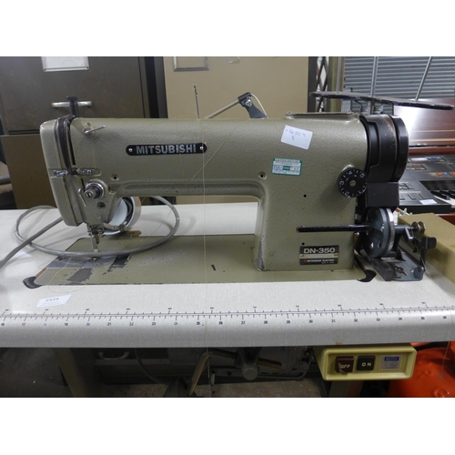 2334 - Mitsubishi industrial sewing machine mounted on work table