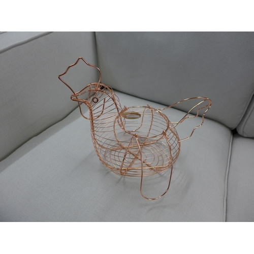 1356 - A copper wire egg bowl, H 27cms x W 34cms (KG071306)   #