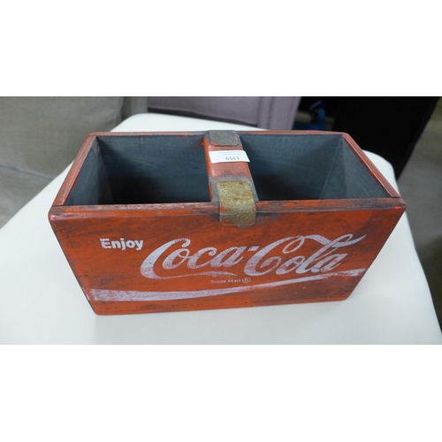 1359 - A large rectangular Coca-Cola wooden storage box, H 34cms x W 14cms (BX00406)  #