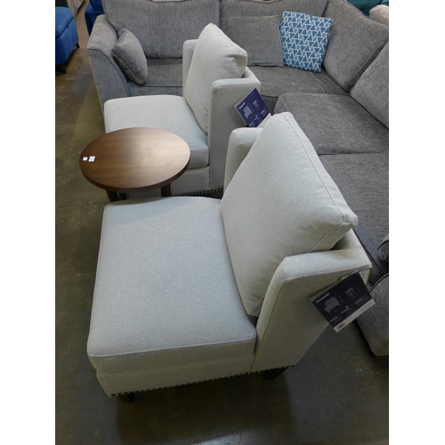 1421 - A Table and Two Fabric Accent Chairs (4152-2), original RRP £416.66 + VAT (4152-2) * This lot is sub... 