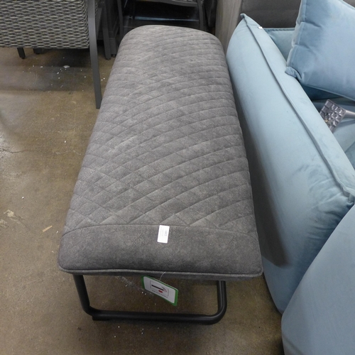 1443 - A grey velvet bench