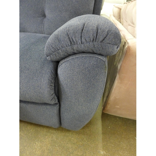 1452 - A blue and grey flecked upholstered two seater sofa