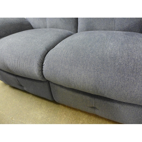 1452 - A blue and grey flecked upholstered two seater sofa