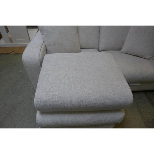 1484 - A champagne textured weave upholstered 2.5 seater sofa with optional chaise or footstool