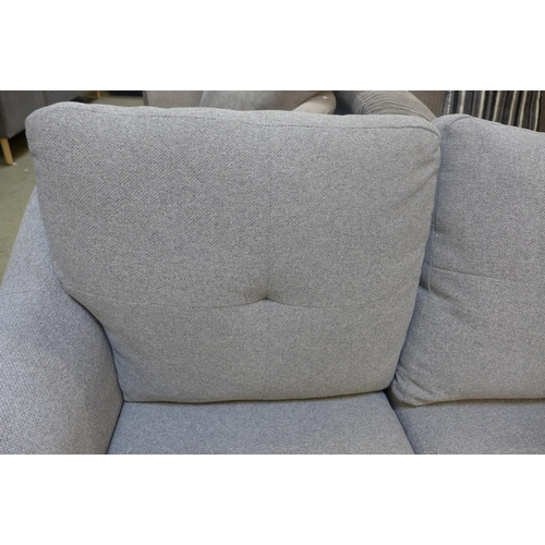 1485 - A grey textured weave small two seater sofa