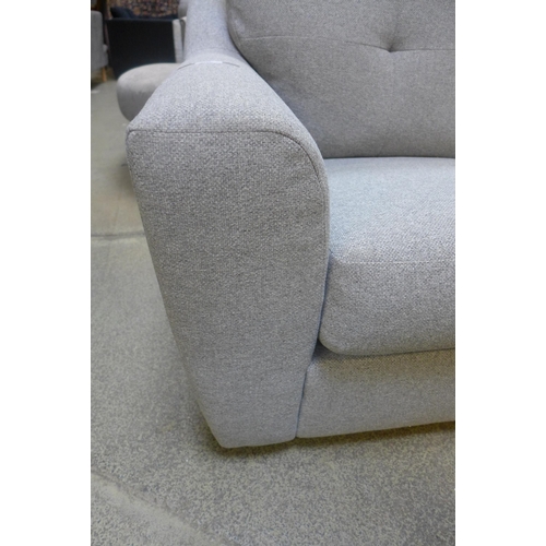 1485 - A grey textured weave small two seater sofa