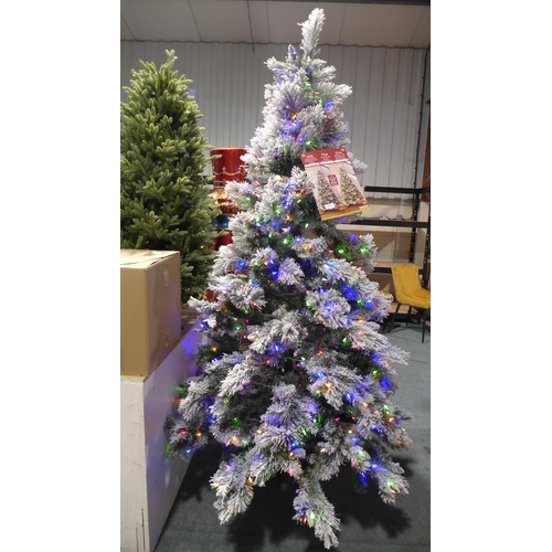 3026 - 7.5Ft Pre-Lit Flocked Tree, original RRP £224.99 + VAT    (263Z-19)   * This lot is subject to vat