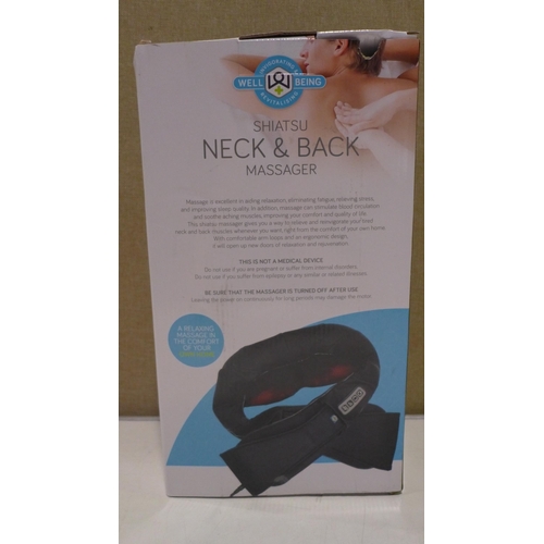 3039 - Wellbeing Shiatsu Neck Massager   (266-402)  * This lot is subject to vat