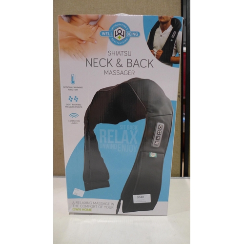 3040 - Wellbeing Shiatsu Neck Massager   (266-403)  * This lot is subject to vat