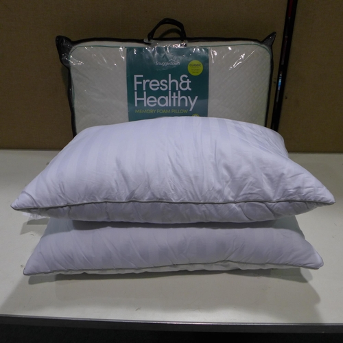 3047 - Fresh & Healthy Memory Foam Pillow and Hotel Grand Down Roll 2Pk Jumbo Pillows (266-413, 420)  * Thi... 