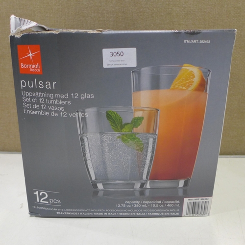 3050 - Bormioli Pulsar Glassware  (266-409)  * This lot is subject to vat