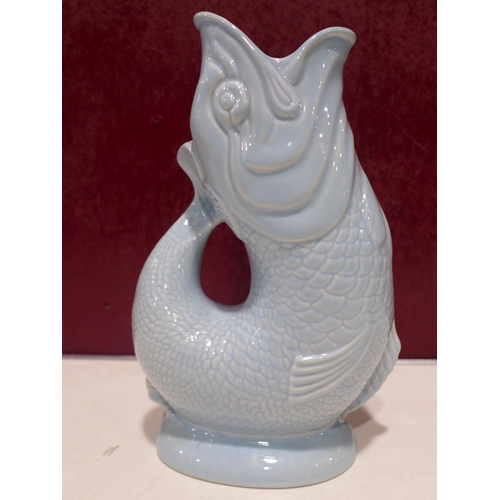 3061 - Sky Blue Gluggle jug - handmade in UK, Stoke On Trent since 1867, Original Wade Ceramics, Hand Cast/... 