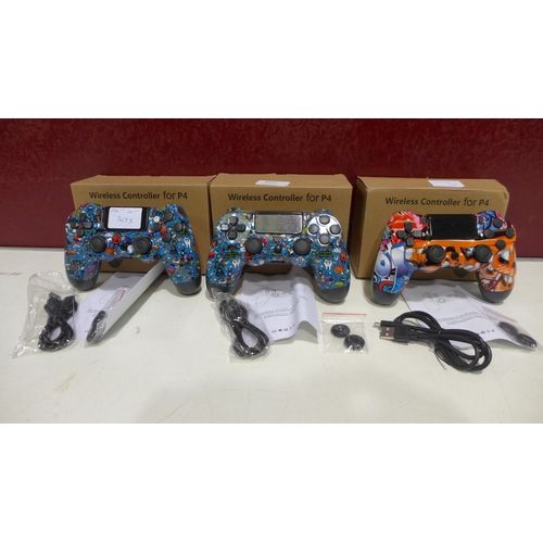 3075 - 3 Wireless controllers for PS4