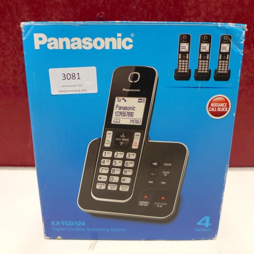 3081 - Panasonic Phone System   Kx-Tgh723Eb             (266-99)  * This lot is subject to vat