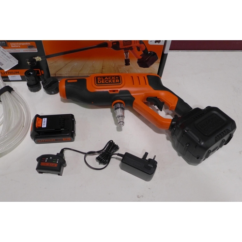 3085 - B&D 18V Cordless Pressure Washer  (With Battery) (266-411)  * This lot is subject to vat