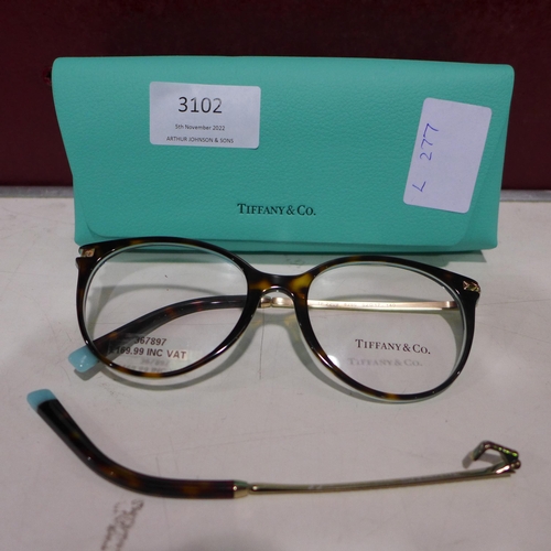 3102 - Tiffany Tortoise Plastic Glasses, original RRP £152.80 + VAT (277-15) * This lot is subject to VAT