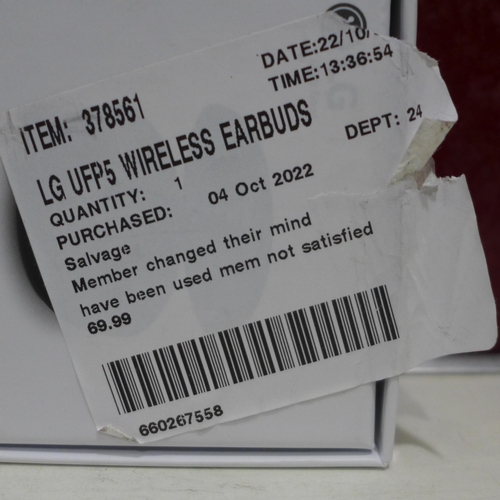 3106 - LG UFP5 Wireless Earbuds (277-16) * This lot is subject to VAT