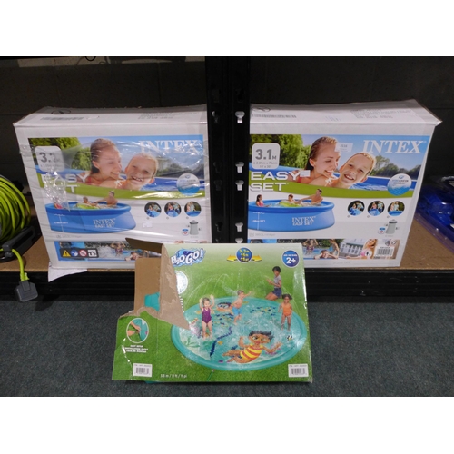 3116 - Two Easy Set 10Ft Pools and H20Go! 11Ft Sprinkler Pad       (266-198, 200, 217)  * This lot is subje... 