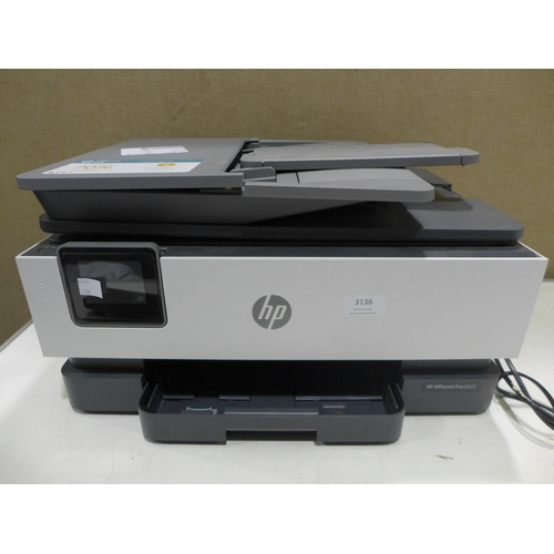 3136 - Hp Officejet Pro 8022 Aio Pr/Cp/Sc/Fx   (266-100)  * This lot is subject to vat