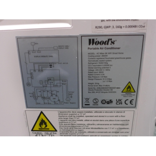 3162 - Woods Air Conditioner With Remote, Original RRP £249.99 + Vat              (266-229)  * This lot is ... 