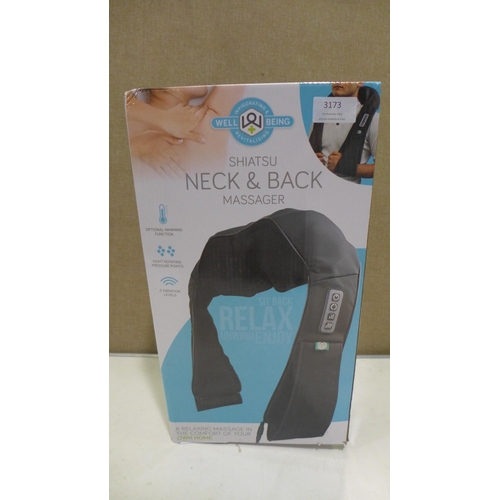 3173 - Wellbeing Shiatsu Neck Massager   (266-224)  * This lot is subject to vat